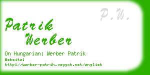 patrik werber business card